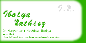 ibolya mathisz business card